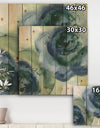 Blue Floral Poppies V - Cottage Print on Natural Pine Wood