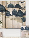 Gouache Sapphire on Gray III - Modern & Transitional Print on Natural Pine Wood