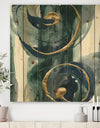 Mettalic Indigo and Gold II - Posh & Luxe Print on Natural Pine Wood
