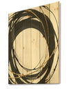 Gold Glamour Circle II - Posh & Luxe Print on Natural Pine Wood