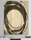 Gold Glamour Circle II - Posh & Luxe Print on Natural Pine Wood