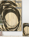 Gold Glamour Circle II - Posh & Luxe Print on Natural Pine Wood