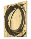 Gold Glamour Circle IV - Posh & Luxe Print on Natural Pine Wood