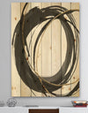 Gold Glamour Circle IV - Posh & Luxe Print on Natural Pine Wood