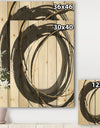 Gold Glamour Circle IV - Posh & Luxe Print on Natural Pine Wood