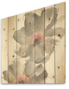 Shabby Gray Blush Cosmo I - Shabby Chic Print on Natural Pine Wood