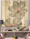 Shabby Gray Blush Cosmo I - Shabby Chic Print on Natural Pine Wood