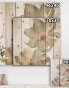 Shabby Gray Blush Cosmo I - Shabby Chic Print on Natural Pine Wood