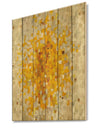Glam Yellow Explosion Blocks - Modern & Transitional Print on Natural Pine Wood