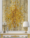 Glam Yellow Explosion Blocks - Modern & Transitional Print on Natural Pine Wood