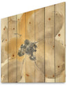 Galm Flower Tones I - Traditional Print on Natural Pine Wood