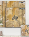 Galm Flower Tones I - Traditional Print on Natural Pine Wood