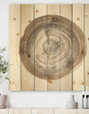 Circle natural elements I - Farmhouse Print on Natural Pine Wood