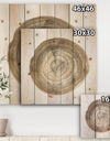 Circle natural elements I - Farmhouse Print on Natural Pine Wood