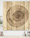 Circle natural elements II - Farmhouse Print on Natural Pine Wood