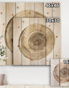 Circle natural elements II - Farmhouse Print on Natural Pine Wood