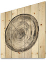 Circle natural elements III - Farmhouse Print on Natural Pine Wood