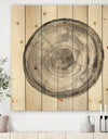 Circle natural elements III - Farmhouse Print on Natural Pine Wood