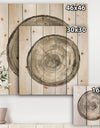 Circle natural elements III - Farmhouse Print on Natural Pine Wood