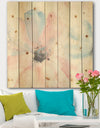 Pink Shabby Floral I - Shabby Chic Print on Natural Pine Wood