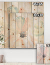 Pink Shabby Floral I - Shabby Chic Print on Natural Pine Wood