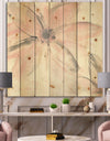 Pink Shabby Floral II - Shabby Chic Print on Natural Pine Wood