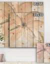 Pink Shabby Floral II - Shabby Chic Print on Natural Pine Wood