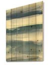 Mint Indigo Dawn III - Farmhouse Print on Natural Pine Wood