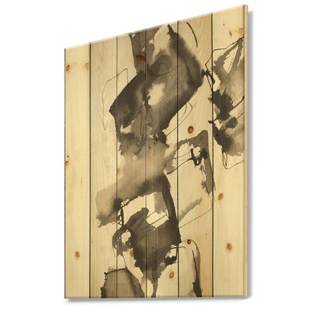 Geometric Glam Square II - Modern & Contemporary Print on Natural Pine Wood