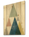 Geometrical Composition Triangles I - Modern & Transitional Print on Natural Pine Wood