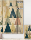 Geometrical Composition Triangles II - Modern & Transitional Print on Natural Pine Wood