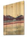 Shabby Watercolor on Purple I - Shabby Chic Print on Natural Pine Wood