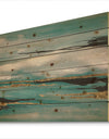 Glam Teal Watercolor I - Modern & Contemporary Print on Natural Pine Wood