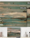 Glam Teal Watercolor I - Modern & Contemporary Print on Natural Pine Wood