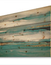 Glam Teal Watercolor II - Modern & Contemporary Print on Natural Pine Wood