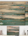 Glam Teal Watercolor II - Modern & Contemporary Print on Natural Pine Wood