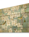 Birds on Blossom - Traditional Print on Natural Pine Wood