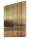 Pink Shabby Storm I - Shabby Chic Print on Natural Pine Wood