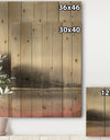 Pink Shabby Storm I - Shabby Chic Print on Natural Pine Wood