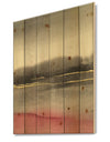 Pink Shabby Storm II - Shabby Chic Print on Natural Pine Wood