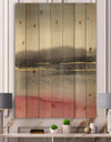 Pink Shabby Storm II - Shabby Chic Print on Natural Pine Wood
