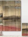 Pink Shabby Storm II - Shabby Chic Print on Natural Pine Wood