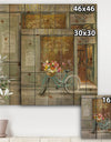 Paris French Flowershop - Traditional Print on Natural Pine Wood