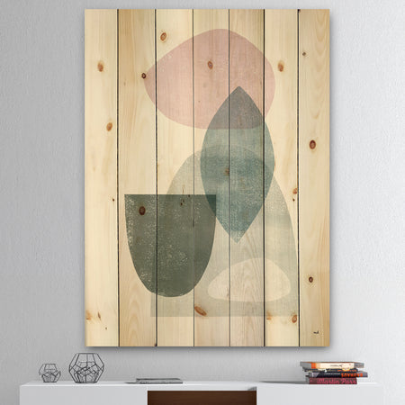 Distressed Dream I - Modern & Transitional Print on Natural Pine Wood