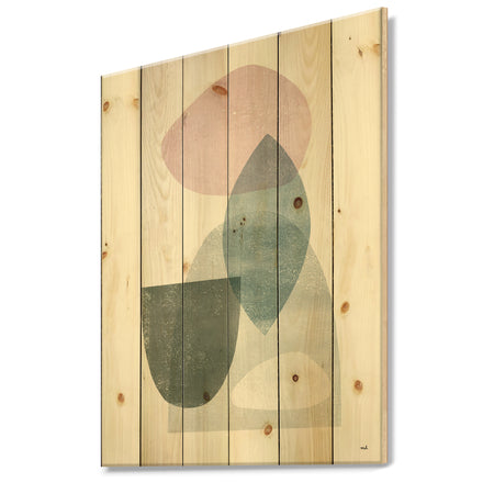 Distressed Dream I - Modern & Transitional Print on Natural Pine Wood