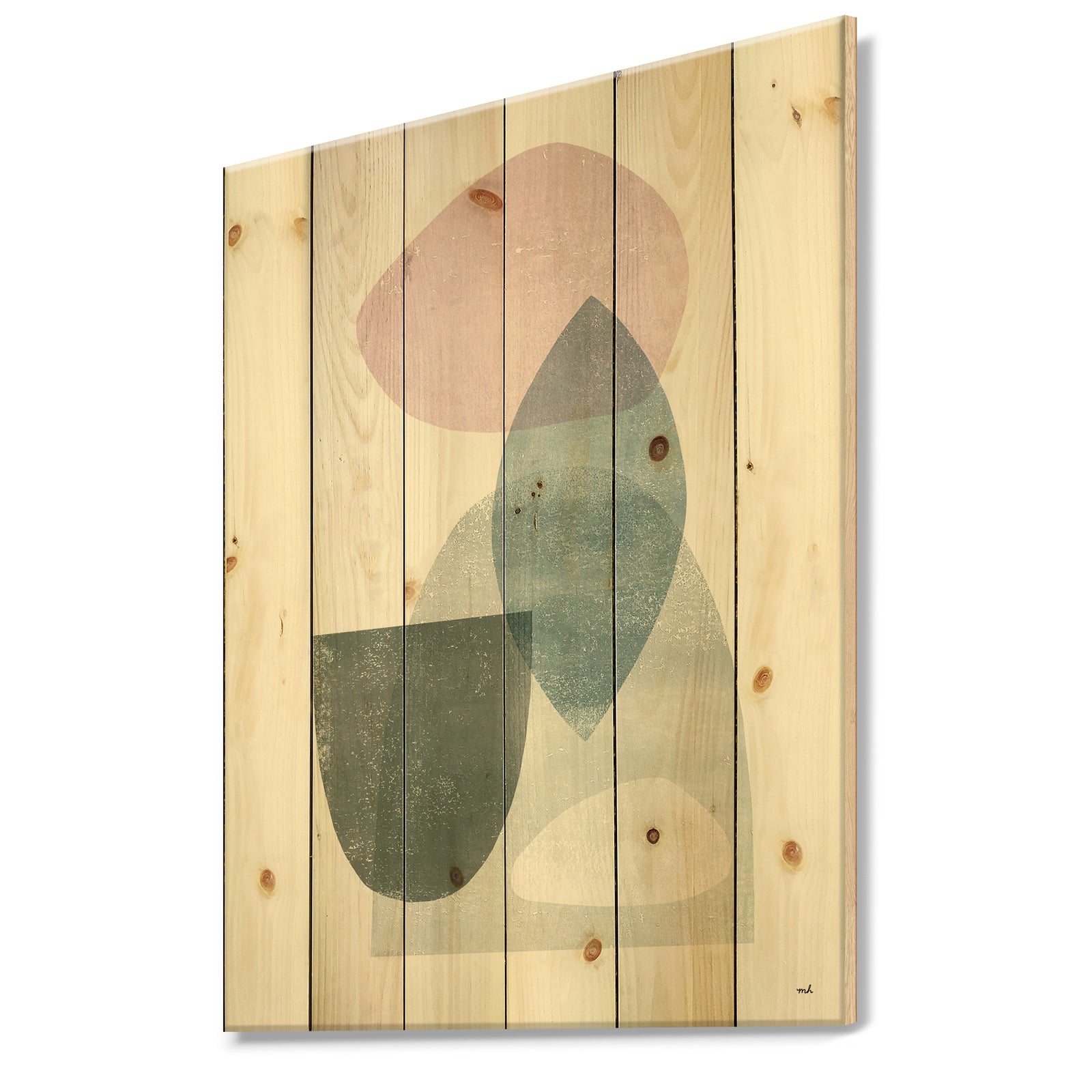 Distressed Dream I - Modern & Transitional Print on Natural Pine Wood