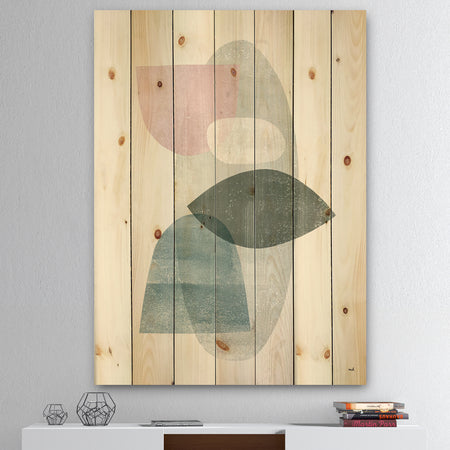 Distressed Dream II - Modern & Transitional Print on Natural Pine Wood