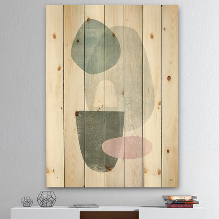 Distressed Dream IV - Modern & Transitional Print on Natural Pine Wood