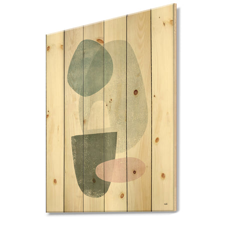 Distressed Dream IV - Modern & Transitional Print on Natural Pine Wood