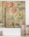 Country Flower Bouquet - Cabin & Lodge Print on Natural Pine Wood